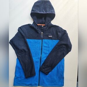 Patagonia Boys Navy Blue Fleece Hoodie Size XL (14)